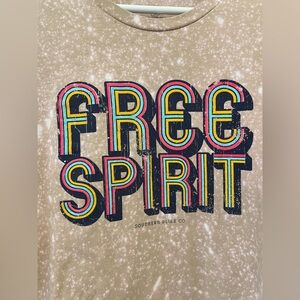 Southern Bliss Co Tan 'Free Spirit' Short Sleeve Tee